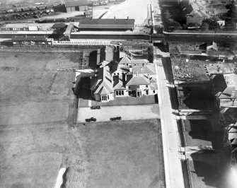 Prestwick Golf Course Club House.  Oblique aerial photograph taken facing east.