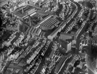 Dundee, general view, showing Princes Street.  Oblique aerial photograph taken facing north-east.