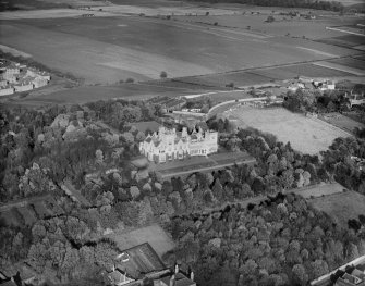 Castleroy House, Broughty Ferry, Dundee.  Oblique aerial photograph taken facing north.