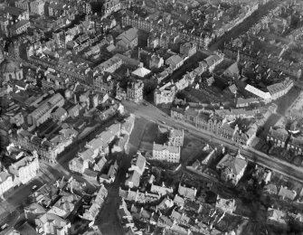 Perth, general view, showing South Street and South Methven Street.  Oblique aerial photograph taken facing east.