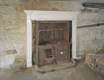 Interior.  Ground floor, kitchen, view of range