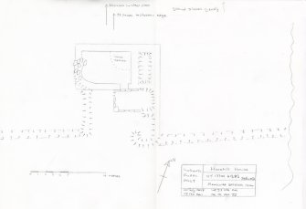 Measured survey of Hare Hill House, Logan Burn drawn at 1:100