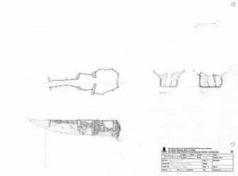 RCAHMS survey drawing; Plan and elevations of the chamber of the Cairn o'Get