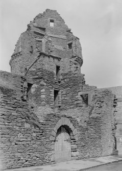 View from SE showing water gate and tower.