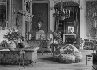 Interior view of drawing room at Blythswood House.