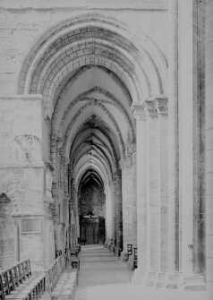 Nave, view of S aisle from S transept.