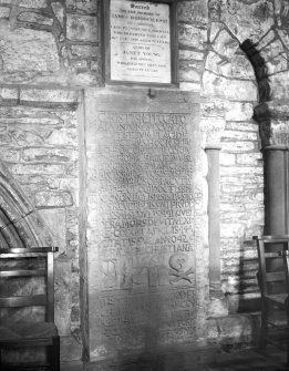 Detail of tombstone of James and Thomas Baikie.