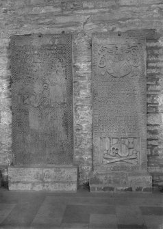 Detail of tombstones of George Lidell and Patrick Prince.