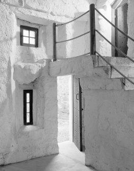 Interior.
Hall, detail of SW corner door and stair.