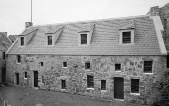 View of hall from SE.