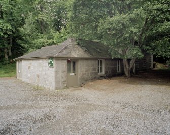 View of electricity substation from east