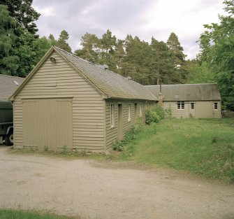 View of L-shaped south range from west