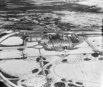 Gleneagles Hotel, Auchterarder.  Oblique aerial photograph taken facing north.