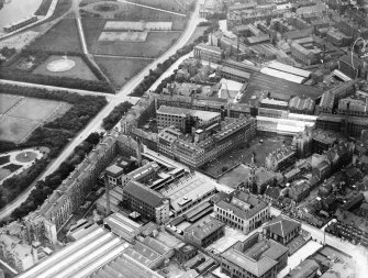 John Tullis and Son Ltd. St Ann's Leather Works, Tullis Street, Glasgow.  Oblique aerial photograph taken facing north-west.
