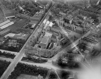 John Tullis and Son Ltd. St Ann's Leather Works, Tullis Street, Glasgow.  Oblique aerial photograph taken facing north-east.