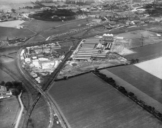 Shanks and Co. Ltd. Tubal Works, Victoria Road, Barrhead.  Oblique aerial photograph taken facing south.