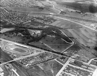 Glasgow, general view, showing Bellahouston Park and White City Sports Ground.  Oblique aerial photograph taken facing east.