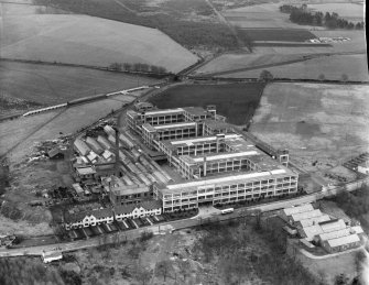 Arrol-Aster Car Factory, Heathhall, Dumfries.  Oblique aerial photograph taken facing north.