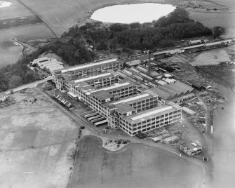 Arrol-Aster Car Factory, Heathhall, Dumfries.  Oblique aerial photograph taken facing north.