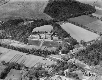 Hydro Hotel, Innerleithen Road, Peebles.  Oblique aerial photograph taken facing north.
