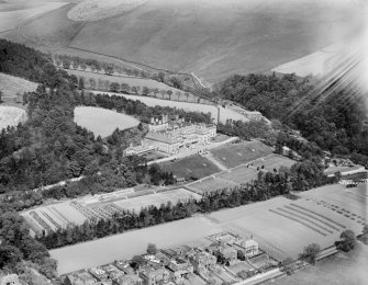 Hydro Hotel, Innerleithen Road, Peebles.  Oblique aerial photograph taken facing north-east.