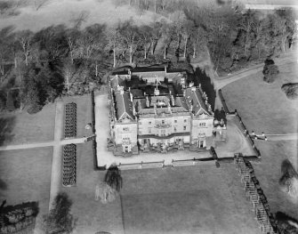 Alloa House, Alloa.  Oblique aerial photograph taken facing north.