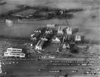 Scottish Dyes Ltd. Works, Grangemouth.  Oblique aerial photograph taken facing north-west.