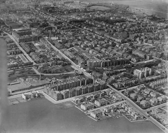 Edinburgh, general view, showing Newington and Mayfield Road.  Oblique aerial photograph taken facing north.