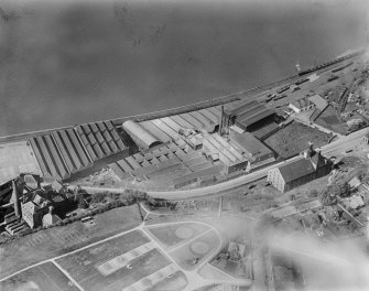 Works, Corbiehall, Bo'ness.  Oblique aerial photograph taken facing north.
