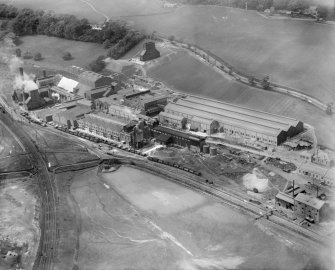 British Aluminium Co., Aberdour Road, Burntisland.  Oblique aerial photograph taken facing north-west.