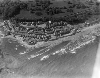 West Wemyss, general view, showing Main Street.  Oblique aerial photograph taken facing north.
