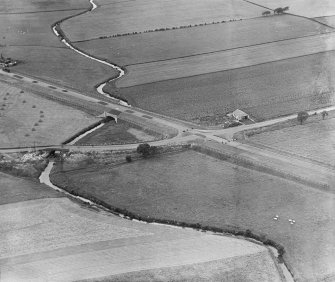 The A8 Glasgow and Edinburgh Road, Whitburn.  Oblique aerial photograph taken facing west.