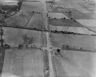 The A8 Glasgow and Edinburgh Road, Coatbridge.  Oblique aerial photograph taken facing west.