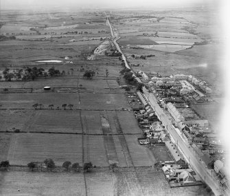 The A8 Glasgow and Edinburgh Road, Salsburgh Bypass, under construction.  Oblique aerial photograph taken facing west.