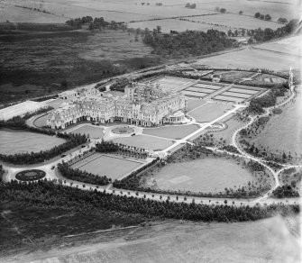 Oblique aerial photograph taken facing north showing Gleneagles Hotel in 1930.