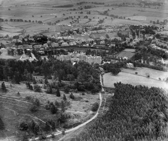 Crieff Hydro, Ferntower Road, Crieff.  Oblique aerial photograph taken facing south-east.