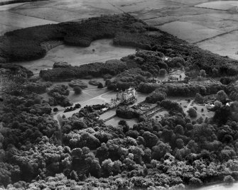 Glenapp Castle, Ballantrae.  Oblique aerial photograph taken facing south.
