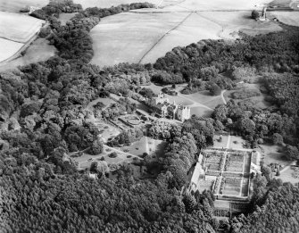 Glenapp Castle, Ballantrae.  Oblique aerial photograph taken facing east.
