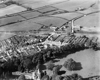 Glenluce, general view, showing North Street and Glenluce Station.  Oblique aerial photograph taken facing north.