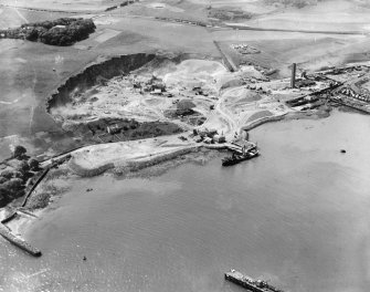 Tilbury Contracting and Dredging Co. Ltd. Quarry, Inverkeithing.  Oblique aerial photograph taken facing south-west.