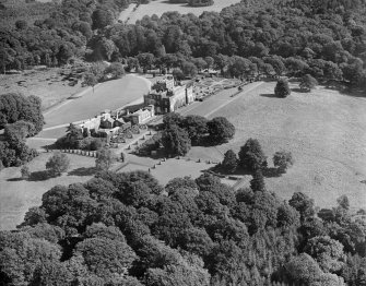 Kinmount House, Annan.  Oblique aerial photograph taken facing north-east.