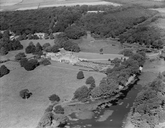 Kinmount House, Annan.  Oblique aerial photograph taken facing north.