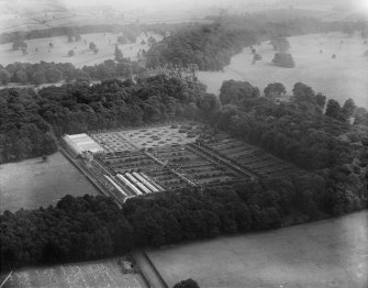 Formal Garden, Floors Castle, Kelso.  Oblique aerial photograph taken facing east.