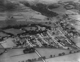 Dollar, general view, showing Dollar Academy and Devon Road.  Oblique aerial photograph taken facing north.
