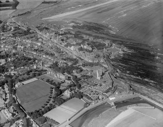St Andrews, general view, showing St Andrews Cathedral and St Leonard's School.  Oblique aerial photograph taken facing north.