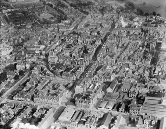 Perth, general view, showing Scott Street and Victoria Street.  Oblique aerial photograph taken facing north.