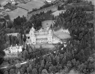 Atholl Palace Hotel, Perth Road, Pitlochry.  Oblique aerial photograph taken facing north.