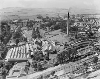 Smith Anderson and Co. Fettykil Paper Mill, Leslie.  Oblique aerial photograph taken facing west.