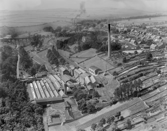 Smith Anderson and Co. Fettykil Paper Mill, Leslie.  Oblique aerial photograph taken facing west.