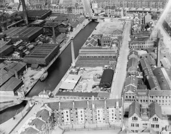 St Rollox Chemical Works and A and G Paterson St Rollox Sawmills, Glasgow.  Oblique aerial photograph taken facing east.